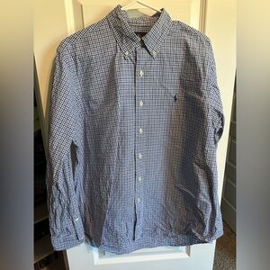 Ralph Lauren Blue and White Gingham Shirt